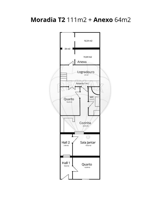 Moradia T2 para venda
