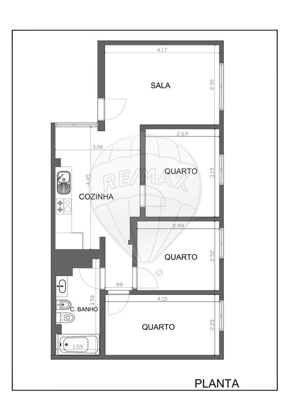 Apartamento T3 para venda