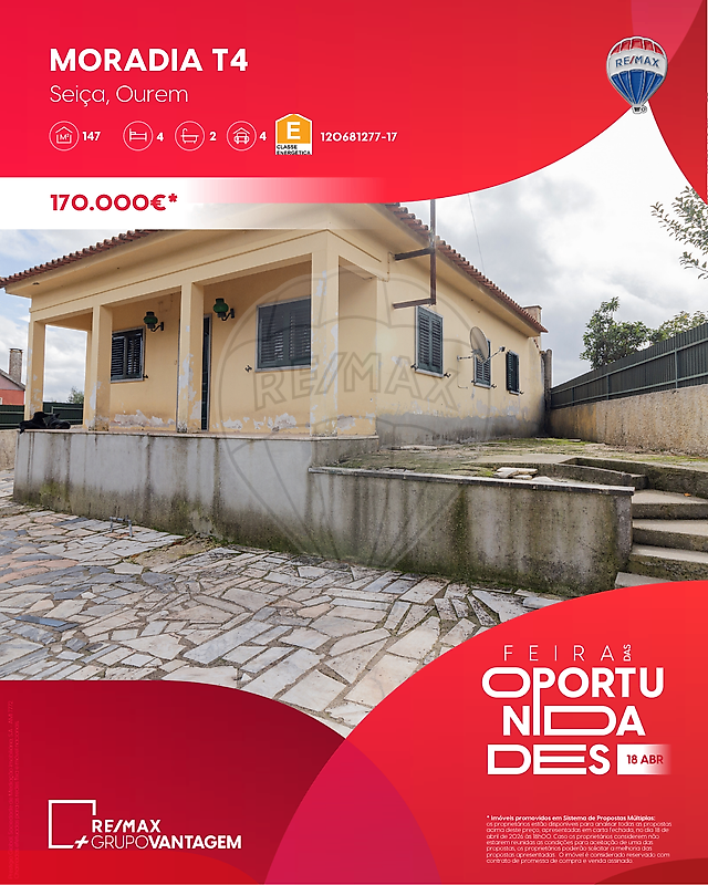 Moradia T4 para venda