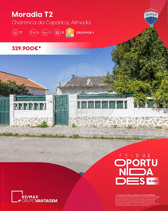 Moradia T2 para venda