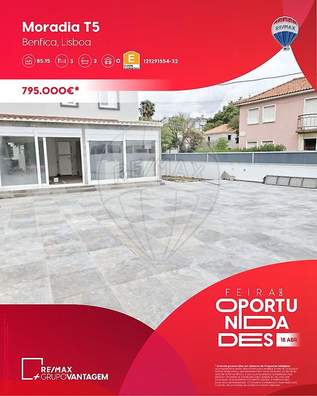 Moradia T5 para venda