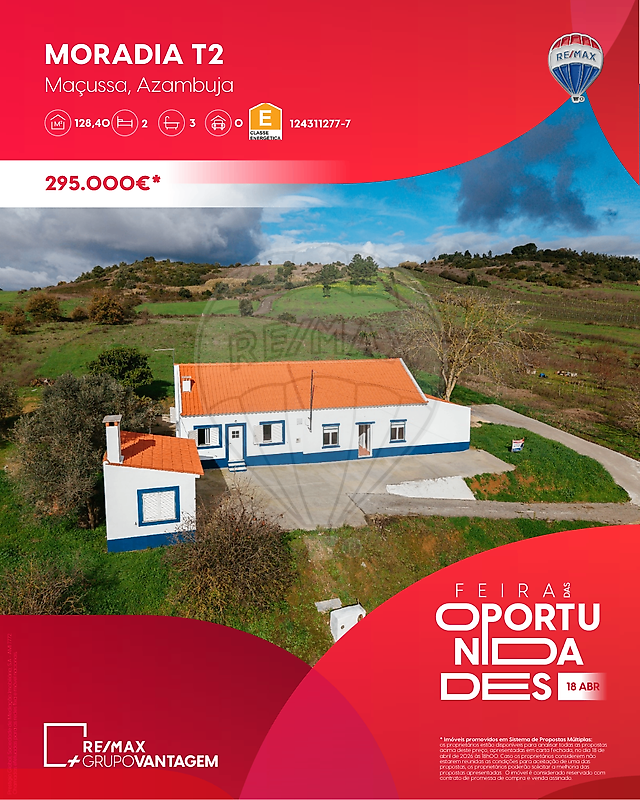 Moradia T2 para venda